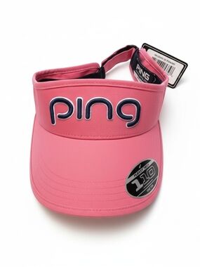 Ping Ladies Pink Visor with Navy Logo